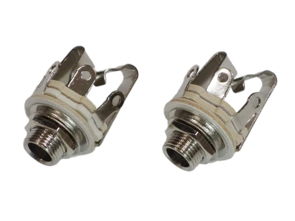 Stereo Jack for Open Jack Phone for DIY Effects Pedal Bass of 6.35mm Input/Output, Female, Plug, Building, Guitar, (Set 2)