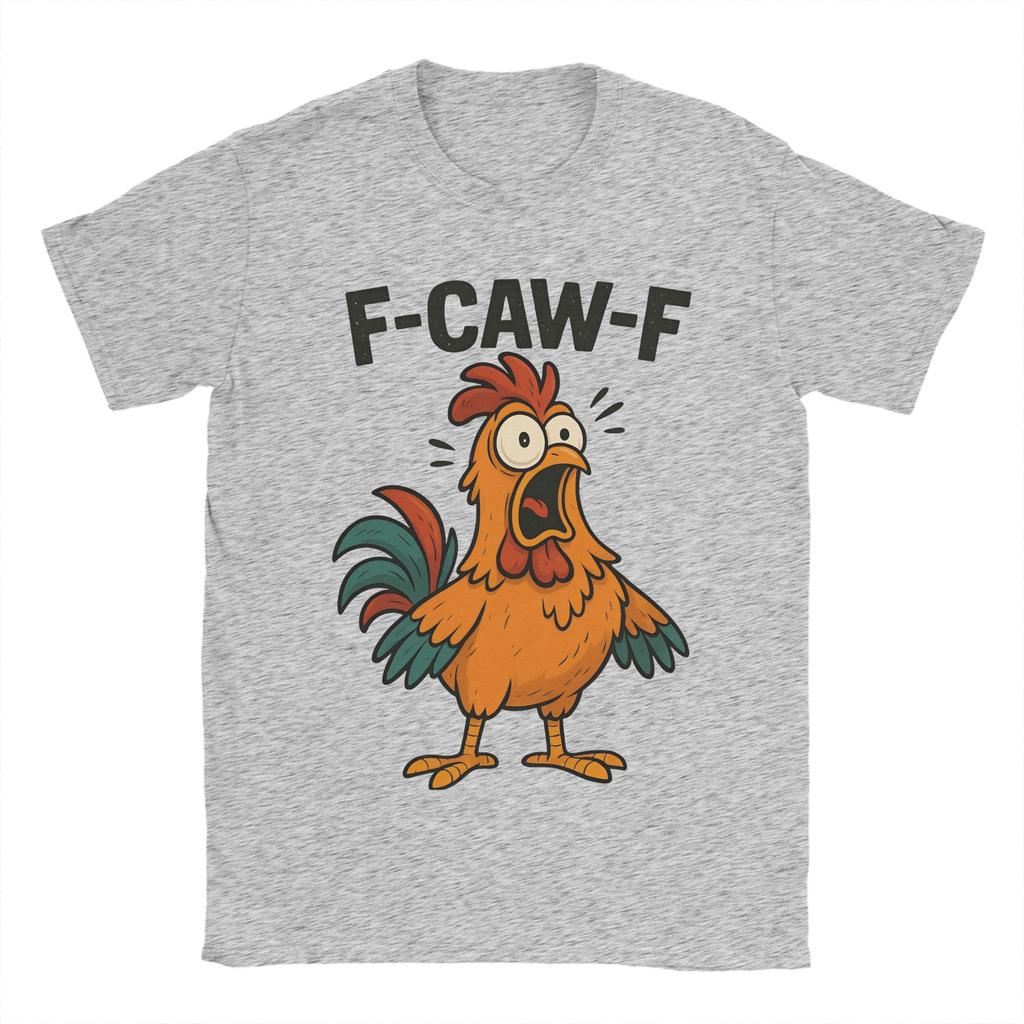 Lustiges Huhn F-Caw-F PNG Nutztier Herren T-Shirt Kreative T-Shirts Kurzarm Rundhals T-Shirt 100% Baumwolle Übergröße Kleidung