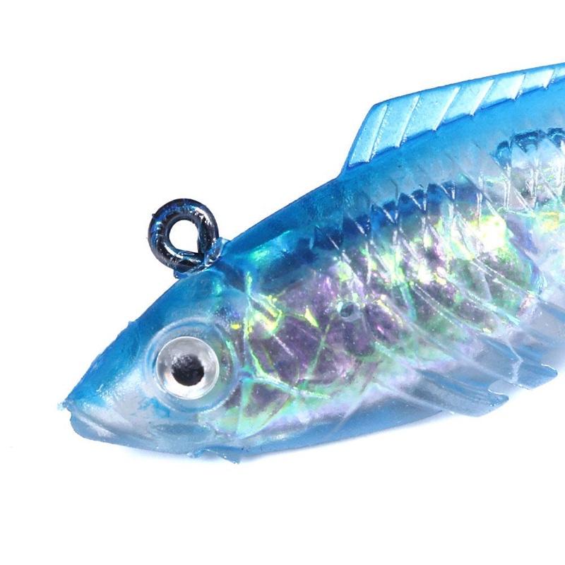 Rubber Fish, Fishing Lure, Artificial Bait, Rubber Bait Set, Trout, Zander and Perch Bait, Jig Heads, Freshwater, Saltwater
