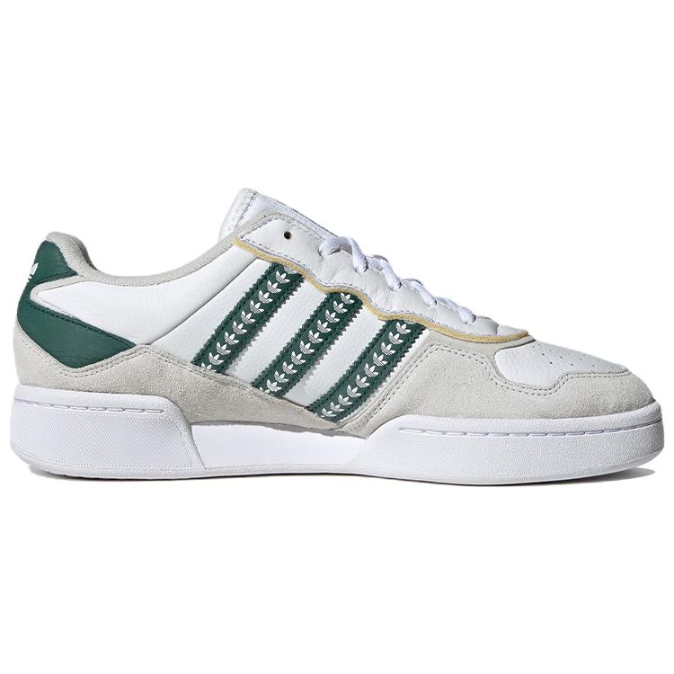 Adidas Originals Courtic Fabric Leather Suede Sneakers Unisex Sneakers Gray Green White ID4080