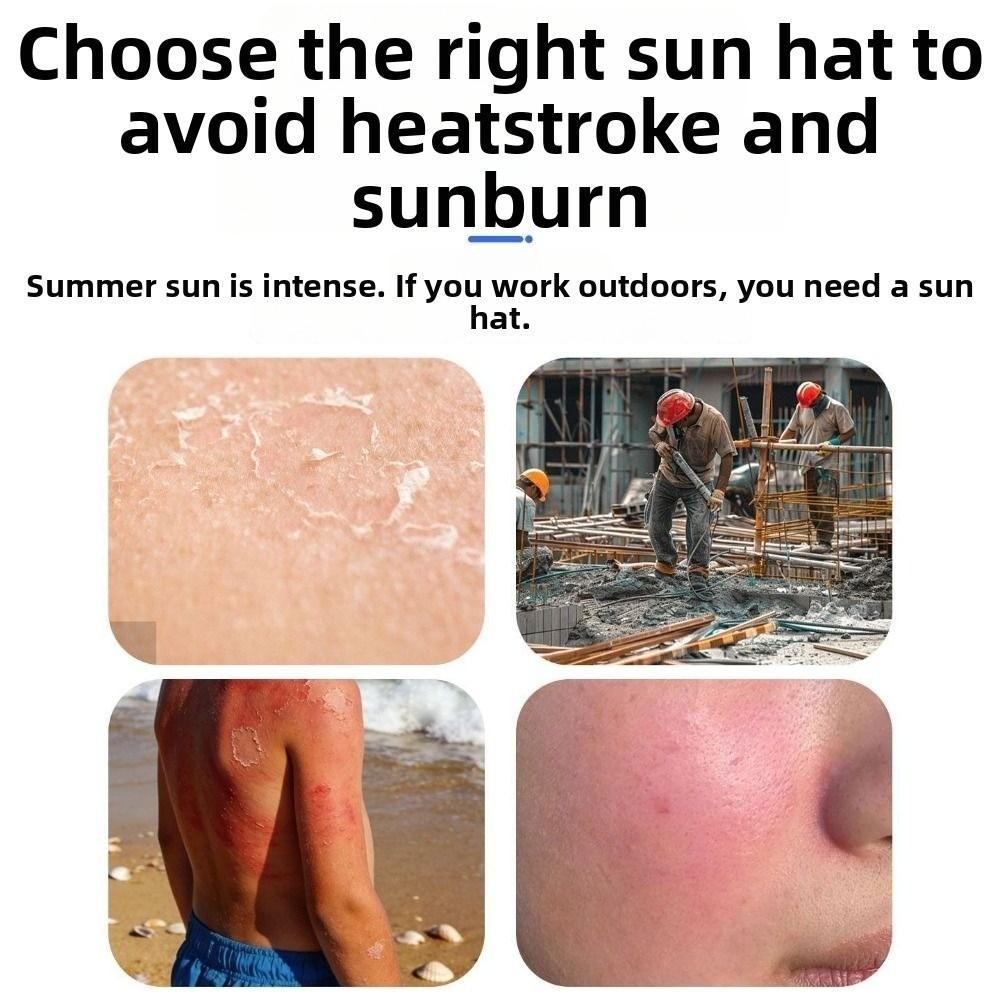 Mesh Safety Helmet Sunshade Breathable Neck Protection Sun Shield  for Construction Workers