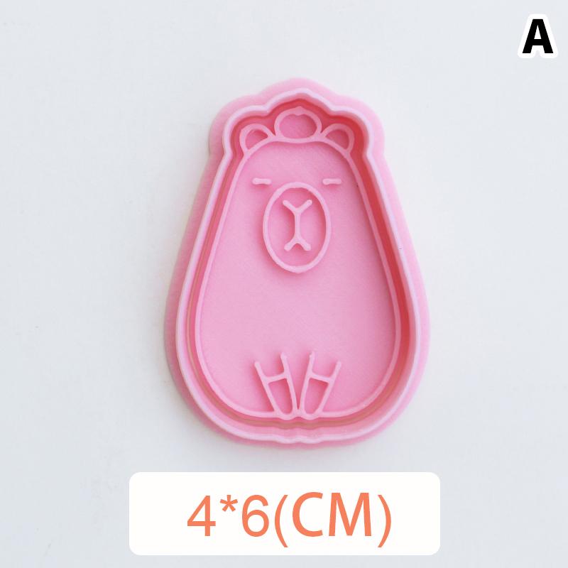Tegneserie Capybara Formet Kakeutstikker Søtt Dyr Fondant Kjeksform Kakedekorasjonsverktøy Bakeutstyr Kjøkkenredskap