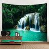 Beautiful Natural Landscape Large Tapestry Forest Waterfall Bohemian Wall Art Decoration Blanket Home Background Cloth Bedspread
