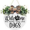 Flower Welcome Sign 2D Flat Wall Art Ornaments Hanging Decoration  Outdoor Decor