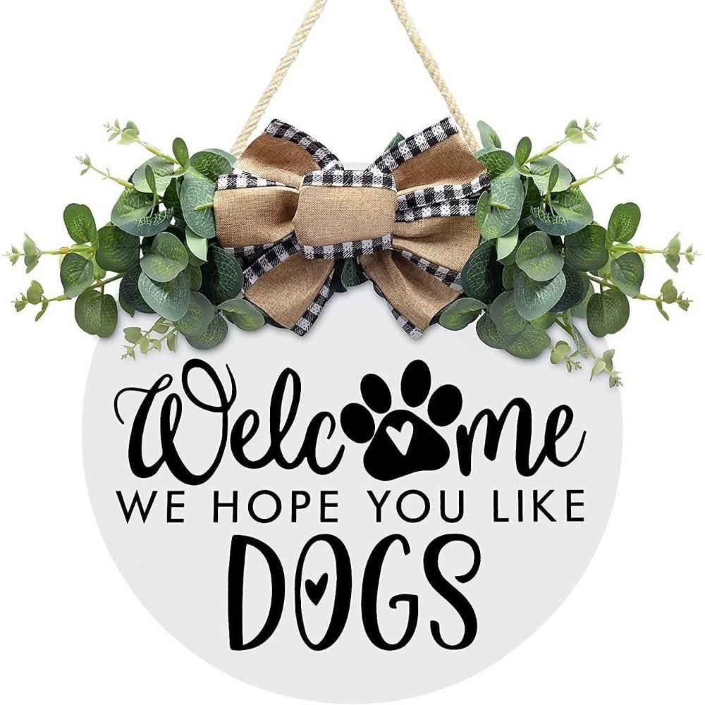Flower Welcome Sign 2D Flat Wall Art Ornaments Hanging Decoration Outdoor Decor