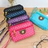 1 Pc Multifunction Purse Coin Phone Bag Case Polka Dot Printing Multilayer Zipper Clouser Women Hand Bag