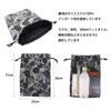 COCOLUCK Japanese Pattern Drawstring Small Item Made In for Goshuin Books Bag, Large, Organizer, Japan, (Black)