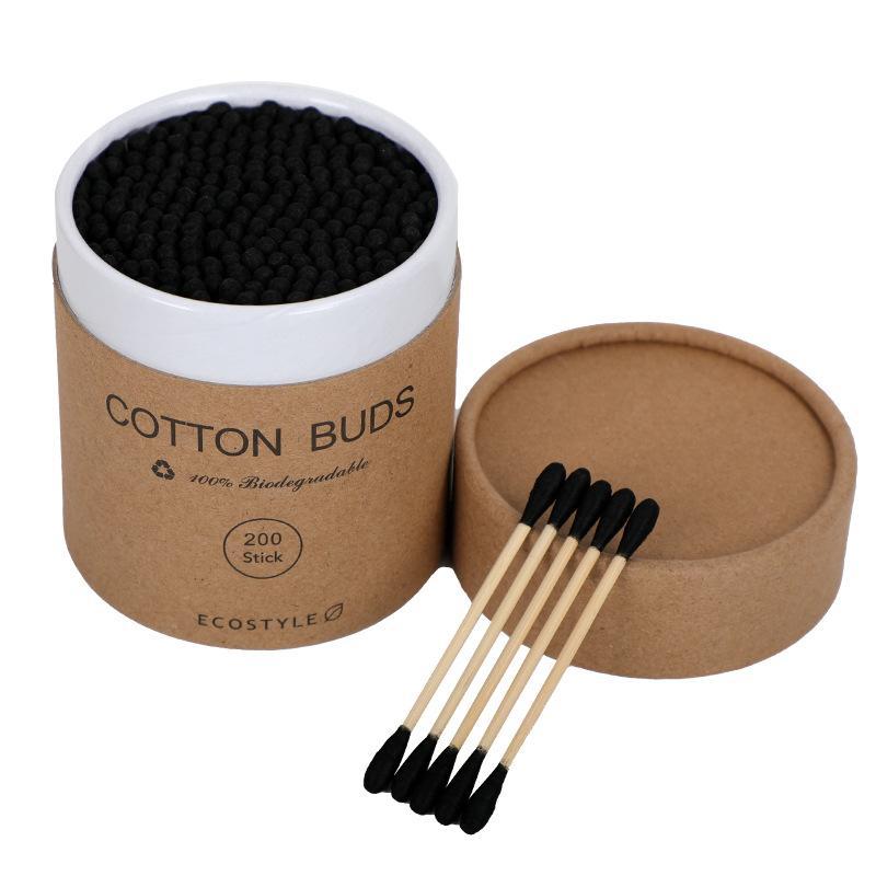 200Pcs/Box Wood Sticks Soft Cotton Buds Bamboo Baby Cotton Swab Cleaning Of Ears Tampons Cotonete Pampons Health Beauty