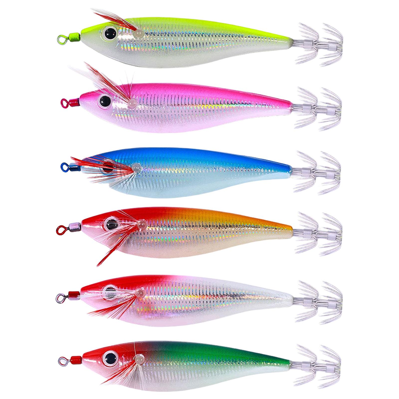 

6 шт. Искусственные креветки каракатицы Жесткие рыболовные приманки для усиления привлечения Набор рыболовных приманок для рыболовного опыта