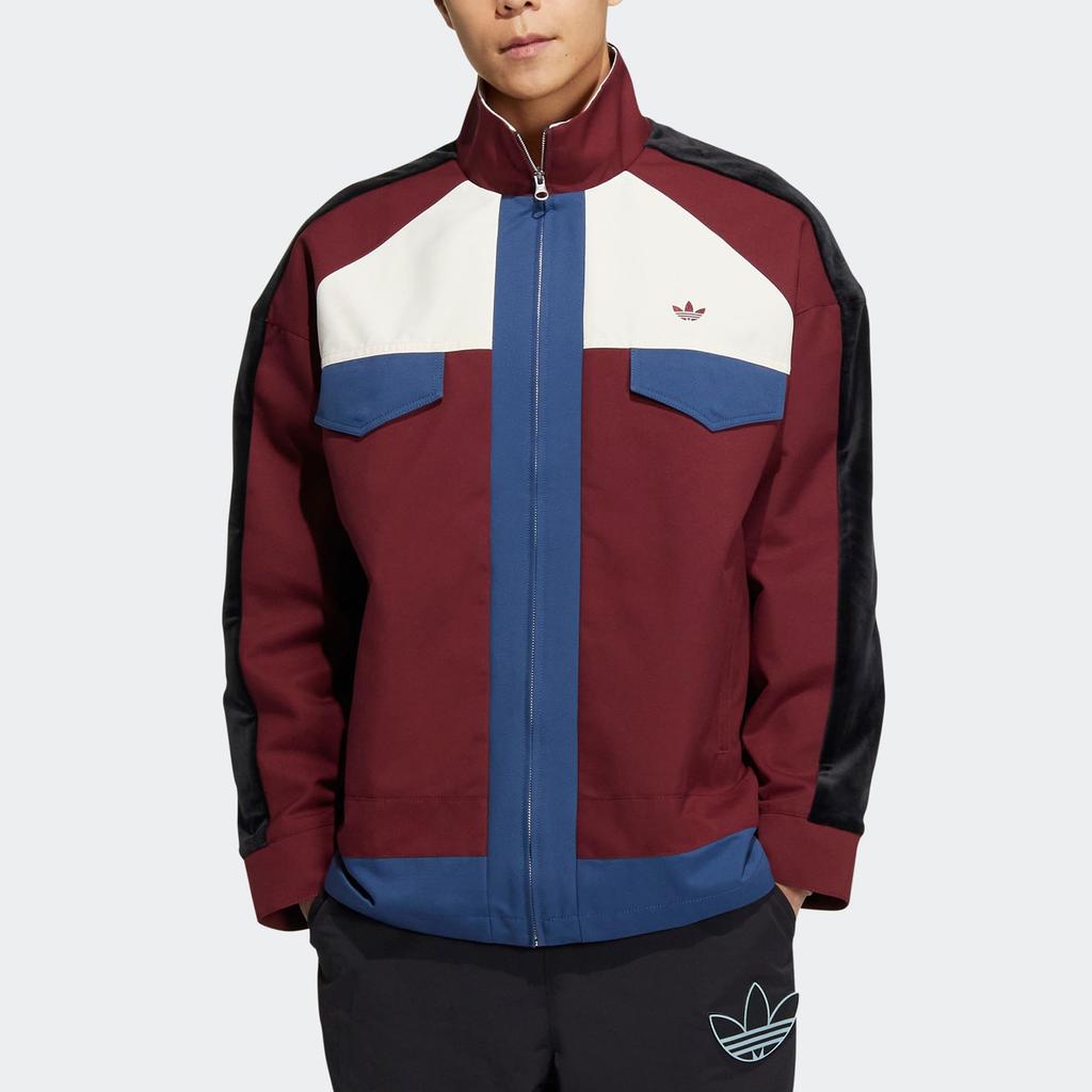 Adidas Originals Trefoil Anti-University Colorblock Jacket Men Jacket Burgundy HY7237