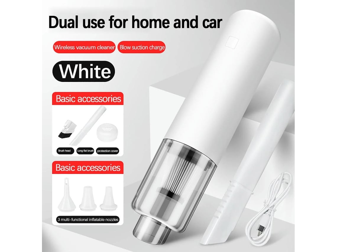 

Cordless Handheld Vacuum, 6000Pa Strong Suction, 30-Min Runtime – Lightweight Mini Cleaner , White