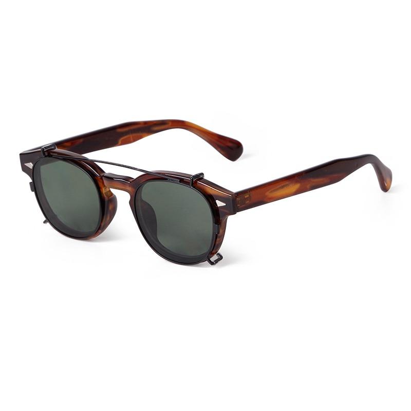 Vintage Steampunk Clip On Sunglasses Women Men Retro Round Removable Flip Lens Sun Glasses Gafas De Sol