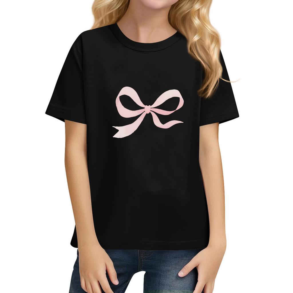 Children's Daily Casual Short-sleeved Color Tops T-shirt