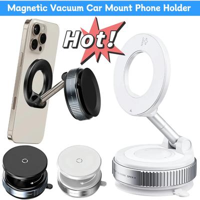 Magnetic Vacuum Suction Cup Car Phone Stand Folding Mobile Phone Stand Foldable Car Navigation Holder for Gym Bath Shower
