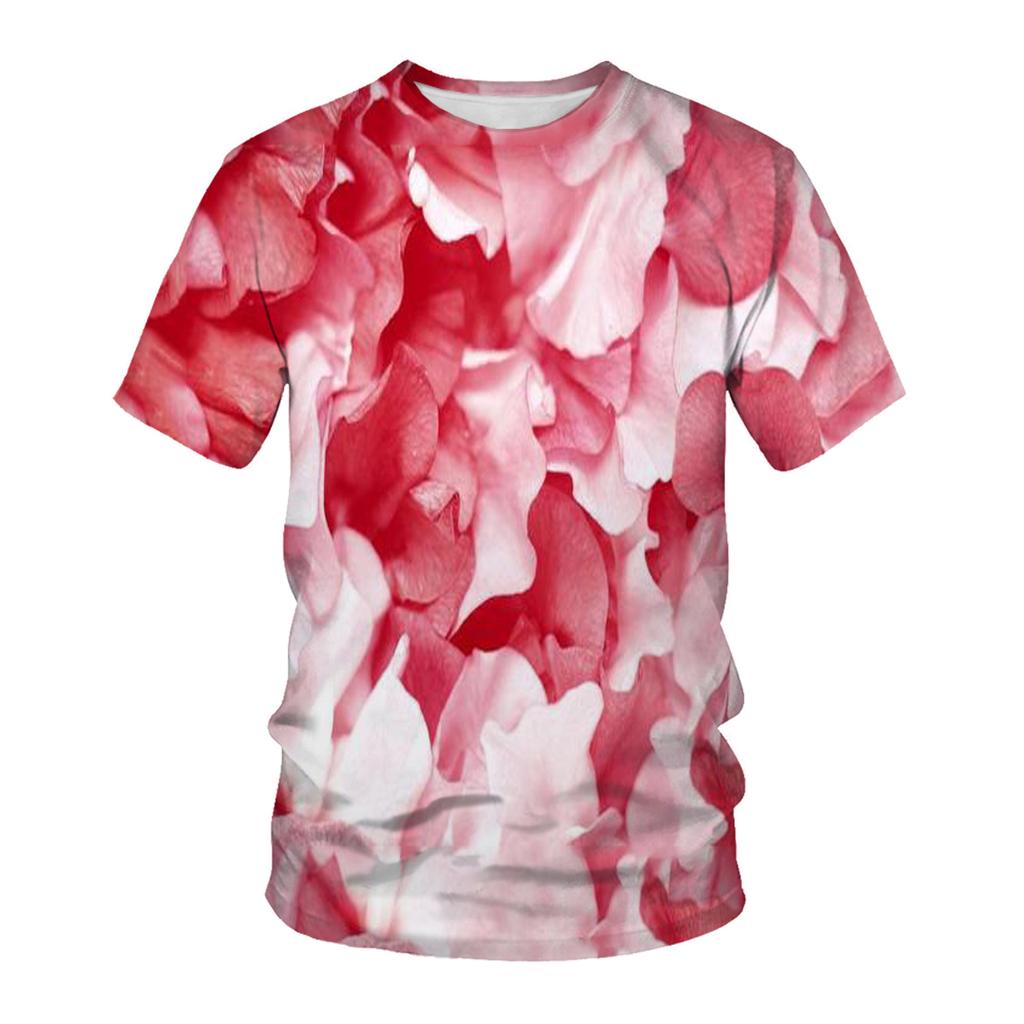 Spring Summer Tops Kids Plus Size Clothing Flower Plant 3D Print T Shirt Chirldren Pattern Tees Short Sleeve Top Breathable Boys Girls T Shirts