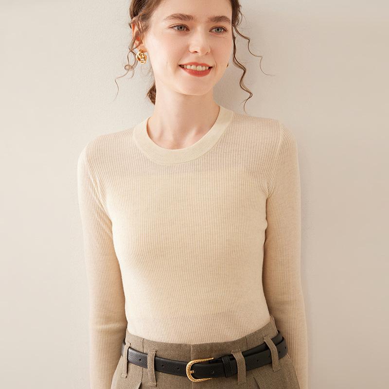 Women's Slim Fit 18-Gauge Cashmere Knit Base Layer Top