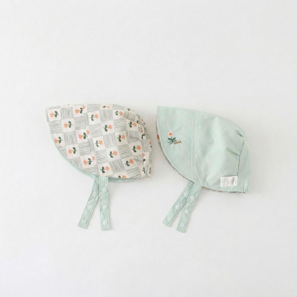 

Double-Face Wear Infant Sun Hat Cotton Wide-Brimmed Sun Hat Ear Flap Sun Hat for Toddler 44-46cm
