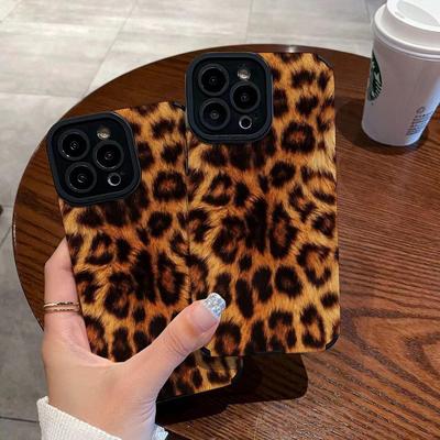 Klassische Leoparden-Vollrandhülle für iPhone 15/14/13 Pro Max, XR, XS Max