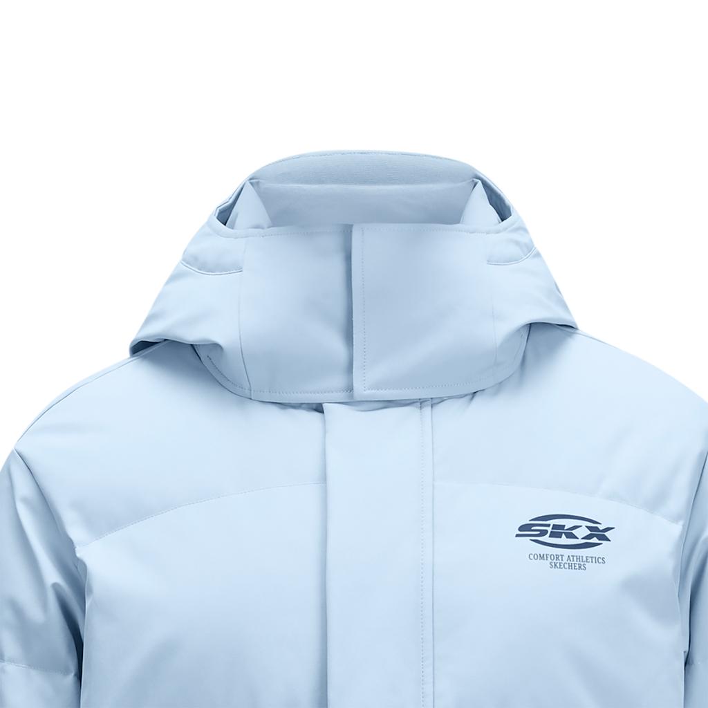 Skechers Skx Classic Sports Series Loose Comfortable Zipper Bread Down Jacket Unisex Outerwear Ashley-Blue P424U042-0216