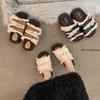 Fashion Fashion Fluffy Women Plush Fur House Slippers Sandals Non-Slip Indoor Boots Female For Home Use Luxury Thick Flats Outdoor Shoes