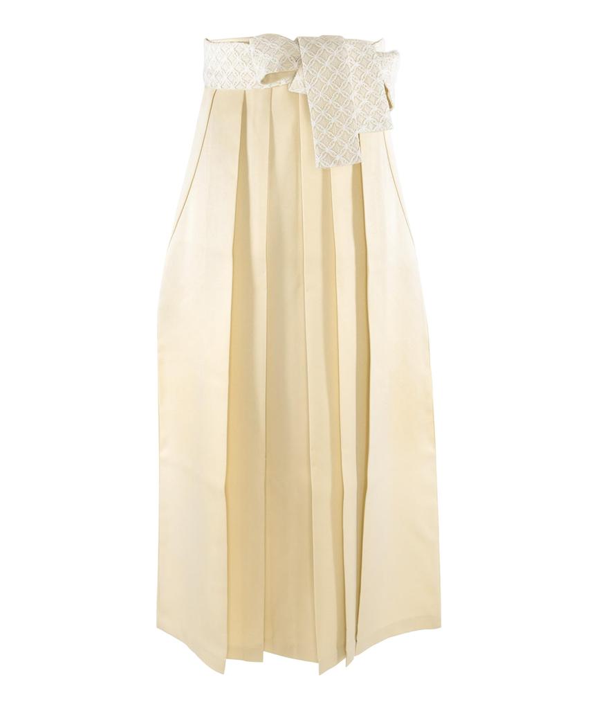 Graduation Ceremony Hakama Lace String Plain Single Item Junior [KYOETSU] (12.Ivory, 80cm)