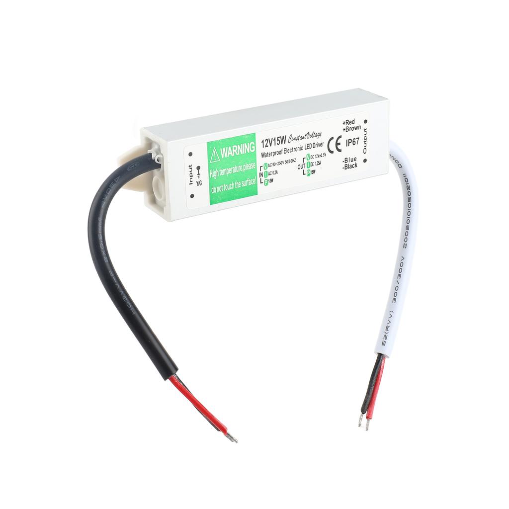 LED Treiber IP67 Schaltnetzteil Transformator Adapter 12V Ausgang für LED Streifenlicht Außenleuchtkasten Schild
