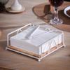 Metal Flat Napkin Holder Square Serviette Holder Reusable Paper Towel Dispenser  Restaurant
