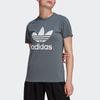 adidas Originals Classic Logo Print Sports Casual Short Sleeve T-Shirt Women Tops Navy-Blue GN2903