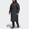Adidas Long Hooded Padded Jacket Windproof Warm Regular Fit Unisex Black DZ1436
