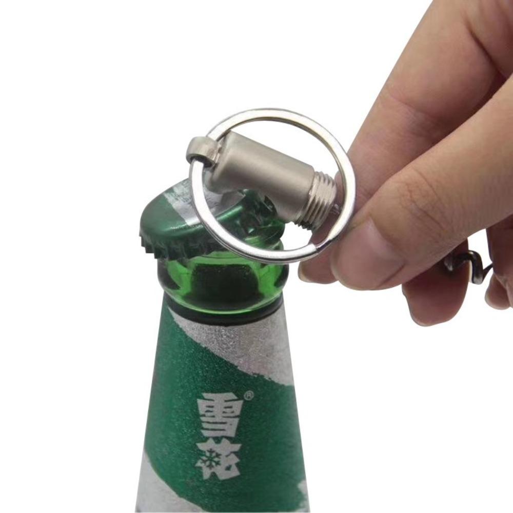 Portable Multifunctional Wine Beer Kitchen Tools Keychain 3 In 1 Zinc Alloy Corkscrew Bottle Opener