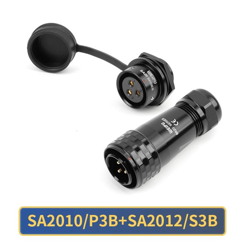 WEIPU Waterproof Power Connector SA20 Series 2-15 Pin Male Plug Female Socket Panel Mount Aviation Connector Electrical Systems