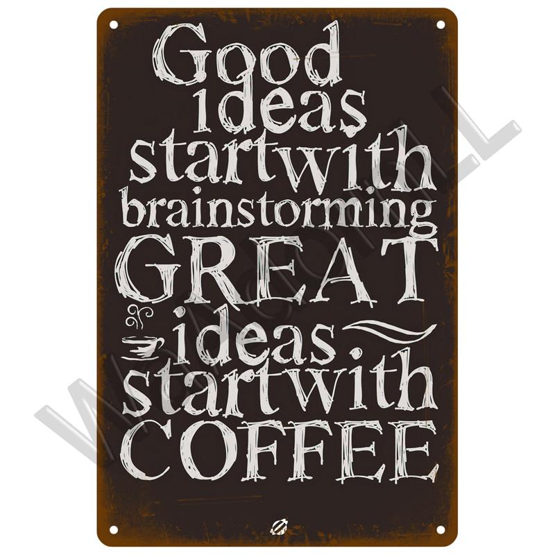 Metal Signs Vintage Cafe Signs Wall Decor Funny Posters Retro Plaques Painting Coffee Bar Sign Tin Signs Home Wall Decor Art