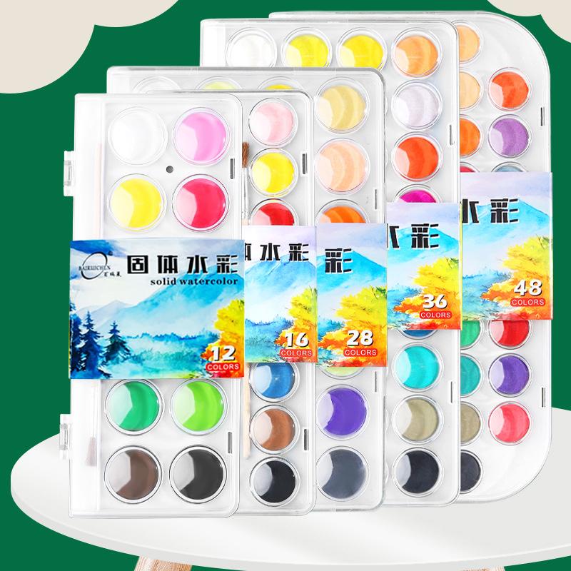 Watercolor Paint Set, Vivid Colors in Portable Box, Perfect Travel Watercolor Set for Artists, Amateur Hobbyists and Painting