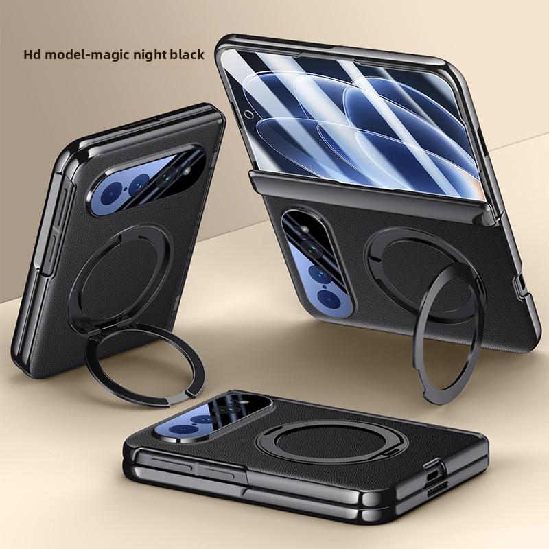 Für Xiaomi Mi 18 Fold Hülle Luxus PU-Leder Ringständer Magnetisches Kabelloses Laden Schutzhülle Rückseite für Xiaomi 18Fold Hülle