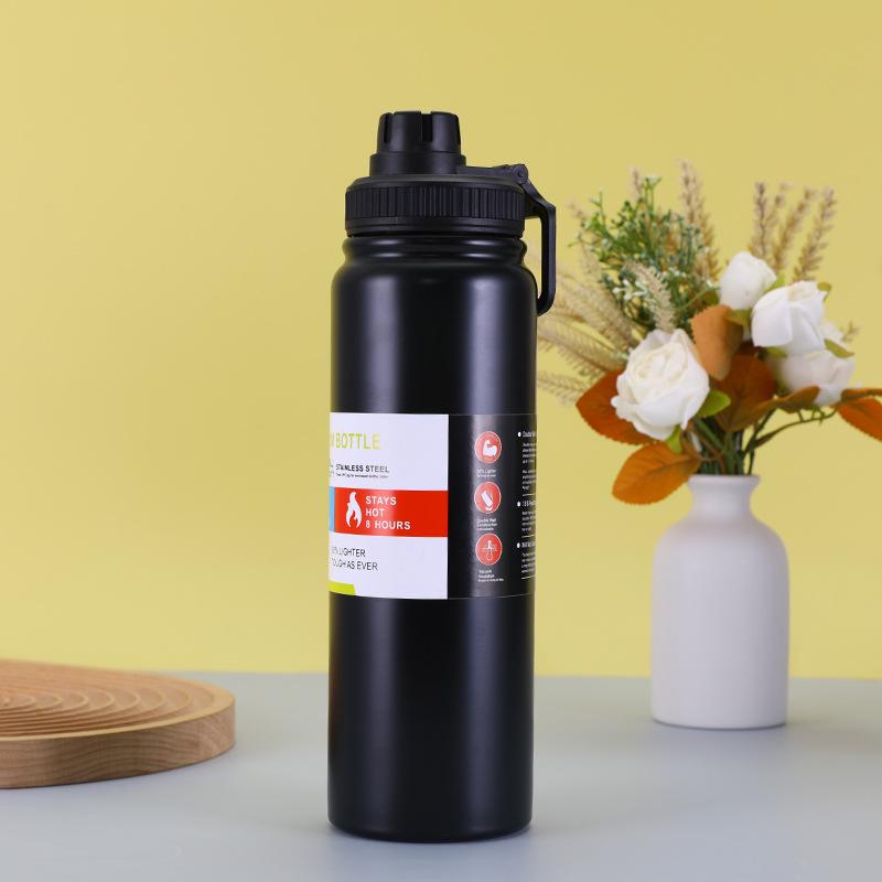 600ML 800ML 1000ML Outdoor Thermos Kettle Water Bottle with Tea Filter 304 Stainless Steel Thermal Cup Leak-proof Flask Sports