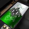 Green And Silver Abstract Mouse Pad, Rubber Base, Mouse Pad for Gamers and Office Use, Gaming Desk , Easy To Clean Mat Christmas fan gifts