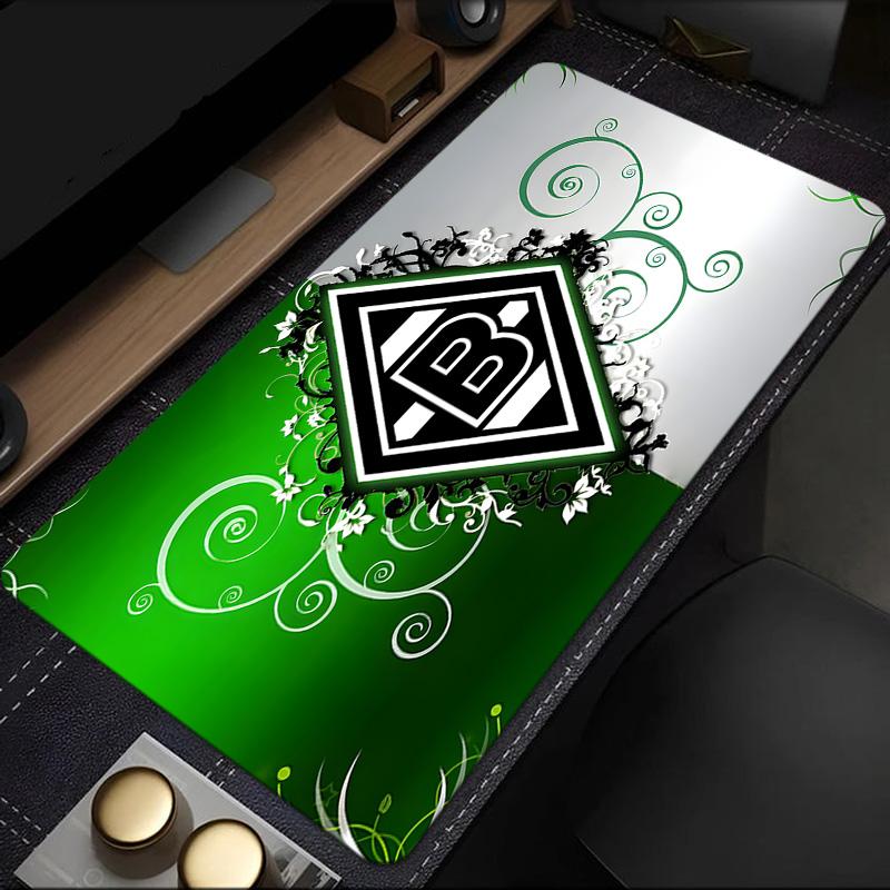 Green And Silver Abstract Mouse Pad, Rubber Base, Mouse Pad for Gamers and Office Use, Gaming Desk , Easy To Clean Mat Christmas fan gifts