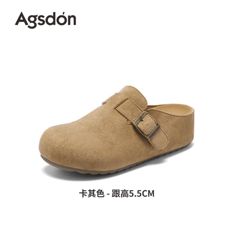Platform Muller Shoes Women's New Spring Muller Bag Head Half Slippers Lazy One Pedal Single Shoes
