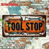 D Flat Pc Vintage Metal Plaque for Decorative Purposes Only Decorative Signs And Plaques Tool Stop Aluminum Sign Vehicle