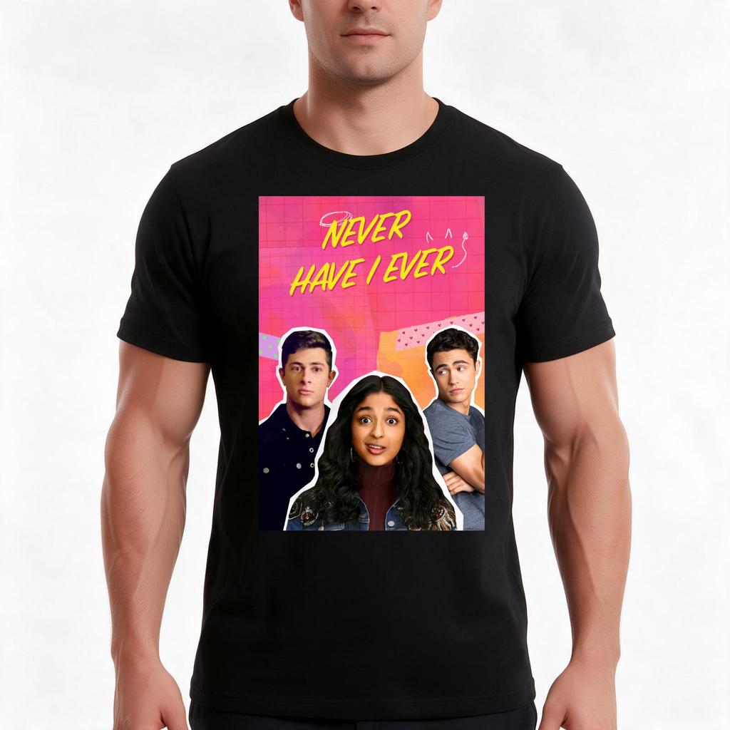 Never Have I Ever TShirt Summer Casual Cotton Tee Oversized Streetwear Tops Vintage Graphic Print Loose Fit Short Sleeve