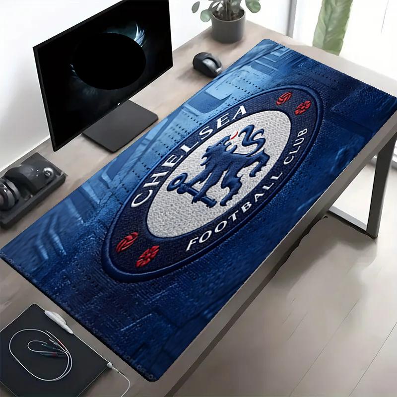 Chelsea F.C Print Mouse Pad, Anti‑Slip Desktop keyboard Mat, for PC Laptop Gaming Working Daily Use, Cool Festival Surprise Gift