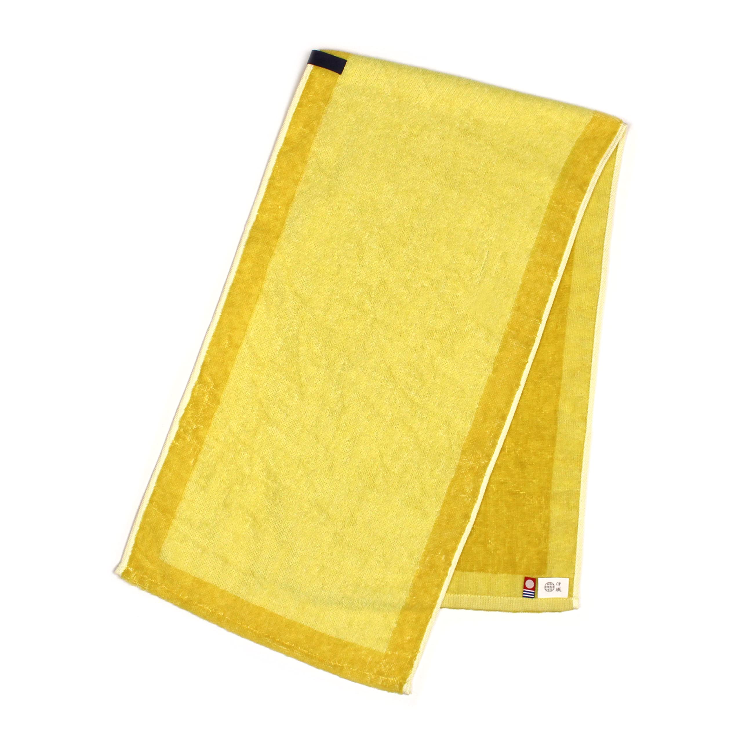 

Iori Imabari Bath Rim Organic Cotton Suitable for Sauna and Bath Towel, (Yellow), Quick-Drying,