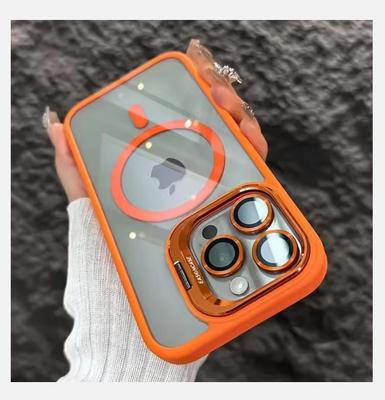 Funda de Lujo Magnética a Prueba de Golpes Para iPhone 15 14 13 12 11 16 Pro Max 16 Plus Funda Soporte Protección Lente de Cristal Cubierta Trasera