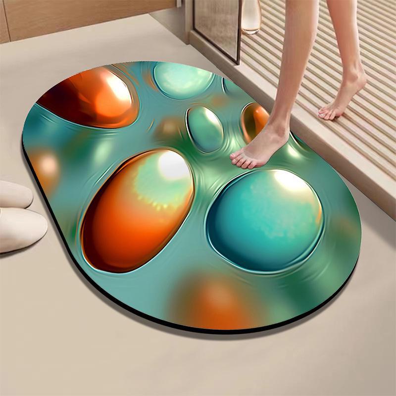 Diatomaceous Earth Quick-Dry Ultra-Absorbent Non-Slip Bathroom Floor Mat KTY 40×60cm