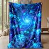 Space Turtles Journey Theme blanket Lightweight Warm Flannel Blanket Decorative Throw Blanket for Home Decoration