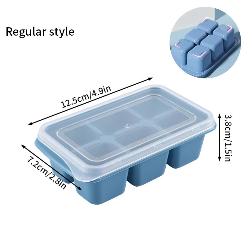 Eiswürfel Eisbox Gefrierform Kühlschrank Selbstgemacht Gefrorene Eisbox mit Deckel PP Selbstgemacht Küchenwerkzeuge Kreative DIY Form 6 Gitter