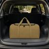 Camping Gear Organizer Spacious Canvas Storage Bag Zippered for Road Trips
