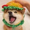 Burger-shaped Pet Hat Pet Burger Hat Funny Hamburg Shape Pet Hat for Dogs Cats Adjustable Headgear Costume for Photography Props