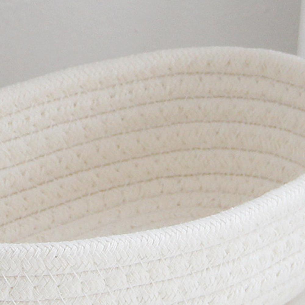 1PC Storage Basket Toys Cosmetics Office Stationery Storage Box Hand Woven Cotton Thread Storage Basket Boat Shaped Basket