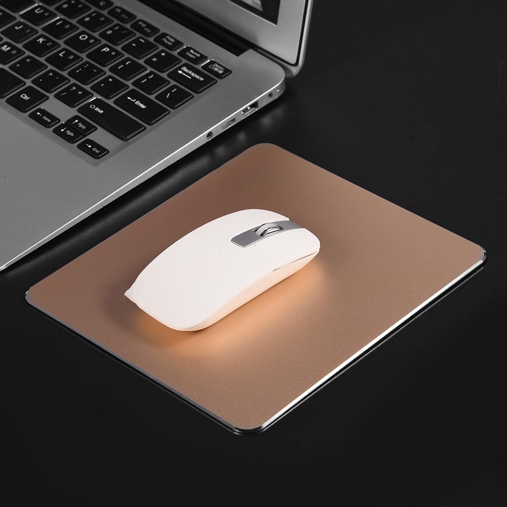 Aluminum NOn Slip Gaming Mouse Pad Mat Double Sided Accurate Control Mousepad for PC Gold